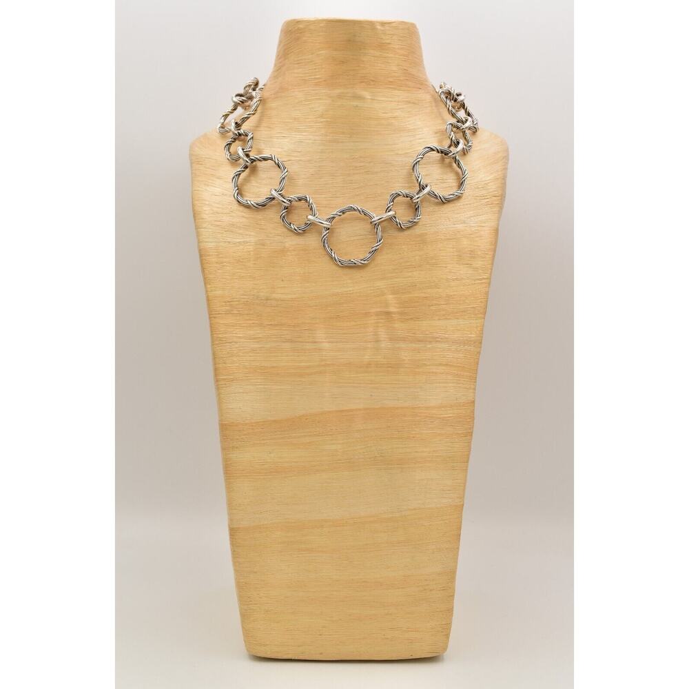 Peter Thomas Roth Sterling Signature 20" Necklace 135.0g Ribbon Reed Design - Picture 6 of 12